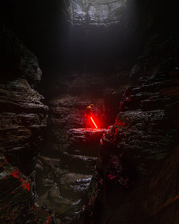 Nature, Shine, Light, Human, Person, Cave, Lightsaber, Laser Sword HD phone wallpaper