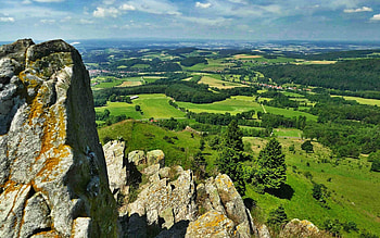 German Landscape, landscape, fields, Germany, rocks HD wallpaper