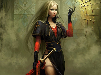 Bela guerreira, anime, espada, bonita, guerreira, garota HD wallpaper