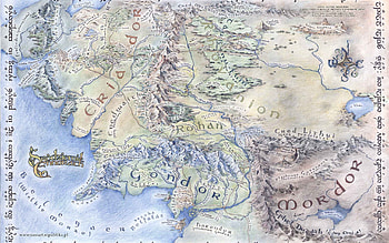 Detailed, Lord of the Rings Map HD wallpaper