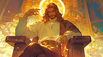 Divine Anime: of Jesus in Radiant Glory, religion, Jesus, Anime HD wallpaper