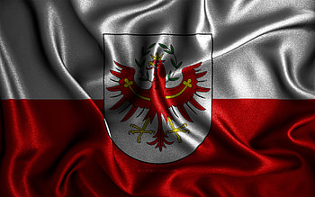 Tyrol flag, , silk wavy flags, austrian states, Day of Tyrol, fabric flags, Flag of Tyrol, 3D art, Tyrol, Europe, States of Austria, Tyrol 3D flag, Austria HD wallpaper