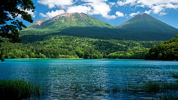 Lake, nature, water, mountain HD wallpaper