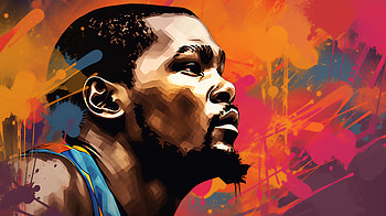 Kevin Durant Splash Art, Kevin Durant, Sports HD wallpaper
