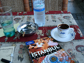 Istanbul cafe, rest, istanbul, smoke, menu, coffee, water HD wallpaper