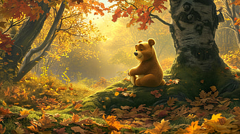 Winnie the Pooh Autumn Forest, TV Show, Winnie the Pooh, forest, bear HD wallpaper