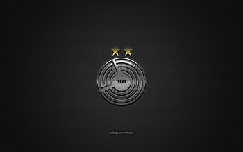 Al Sadd SC, Qatar football club, QSL, silver logo, gray carbon fiber background, Qatar Stars League, football, Doha, Qatar, Al Sadd SC logo HD wallpaper
