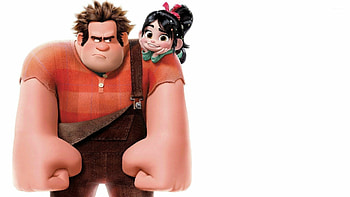Ralph and Vanellope, Cartoon , Wreck-It Ralph 3, Animated duo HD wallpaper
