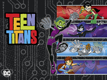 Teen Titans, Tv Show, Beast Boy, Cyborg (Dc Comics), Dick Grayson, Logo, Raven (Dc Comics), Robin (Dc Comics), Starfire (Dc Comics) HD wallpaper