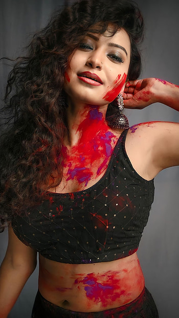 Sayani Pradhan, model, happy holi HD phone wallpaper