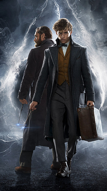 Fantastic Beasts, Crimes of Grindelwald, Eddie Redmayne, Jude Law HD phone wallpaper