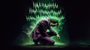 Joker Menacing Stare, joker, supervillain, superheroes, artwork, ai, digital-art HD wallpaper