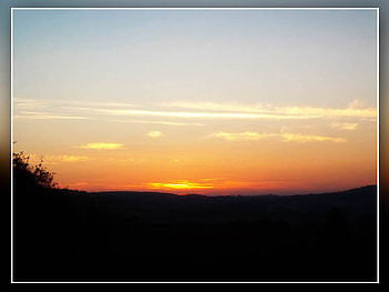 red/orange sunset, orange, white clouds, sunset, red HD wallpaper