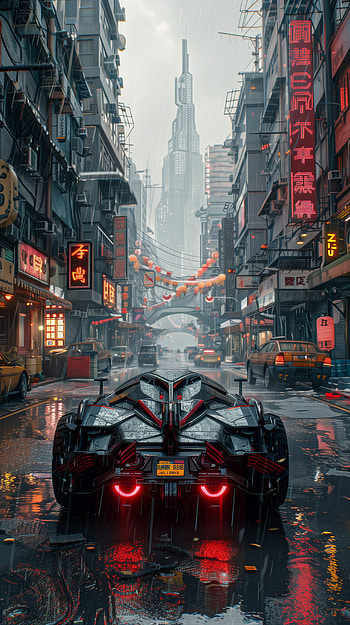 Epic Batmobile HD phone wallpaper