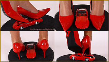 Red Shoes and Red Cars, heels, red cars, red shoes, cars HD wallpaper