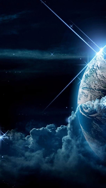 Cool Space, Blue Earth HD phone wallpaper