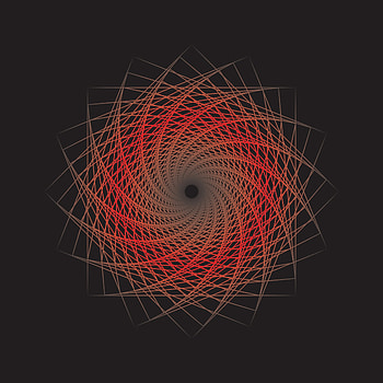 Minimal, vortex, orange-red lines, geometric HD phone wallpaper