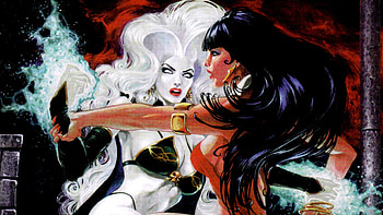 Vampirella vs Lady Death, Vampirella, comics, Lady Death, characters, paintings, illustrations HD wallpaper