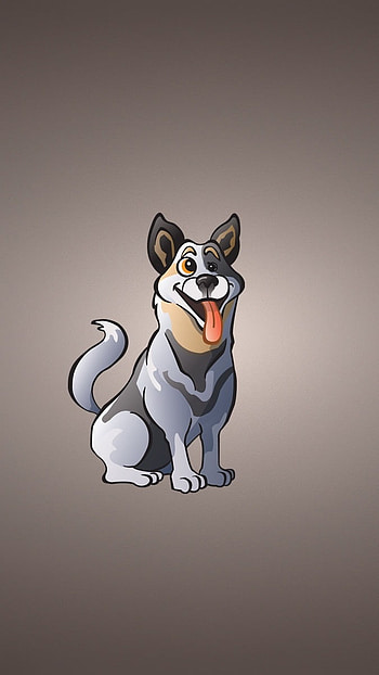 Cartoon Dog, Minimal Dog HD phone wallpaper