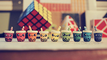 mood drink mugs tube cocktail faces smile rubik's cube toys positive bright background HD wallpaper