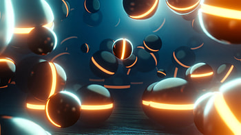 3D, Glow, Round, Balls HD wallpaper
