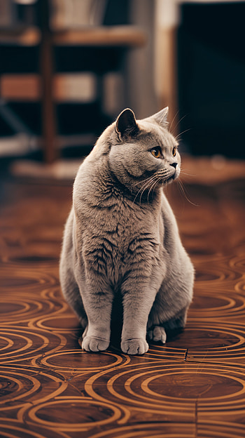 Charming British Shorthair: Perfect , cat, pet, grey, Home HD phone wallpaper