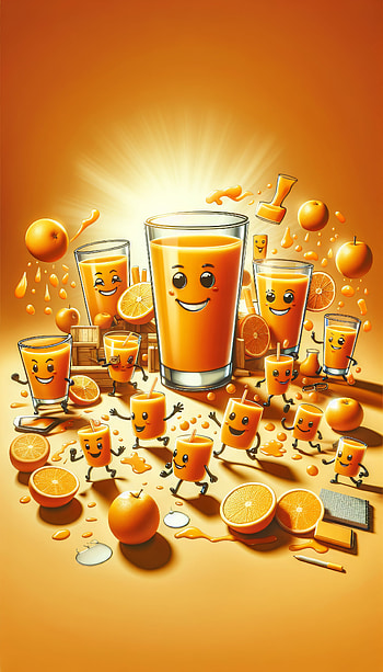 Zesty Orange Juice Delight - Mobile HD phone wallpaper