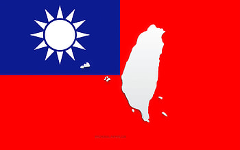 Taiwan map silhouette, Flag of Taiwan, silhouette on the flag, Taiwan, 3d Taiwan map silhouette, Taiwan flag, Taiwan 3d map HD wallpaper