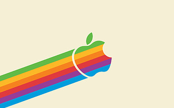 Rainbow Apple Logo, Colorful computer , Vibrant visuals HD wallpaper