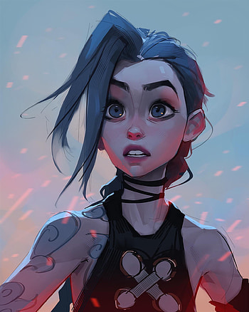 Jinx Arcane Fanart, Lleague_Of_Legends, lol HD phone wallpaper