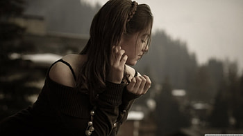 lonely girl, waiting, girl, romantic, lonely HD wallpaper