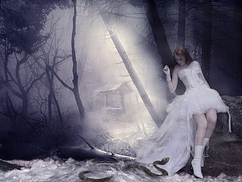 Little Princess, girl, white, princess, fantasy HD wallpaper
