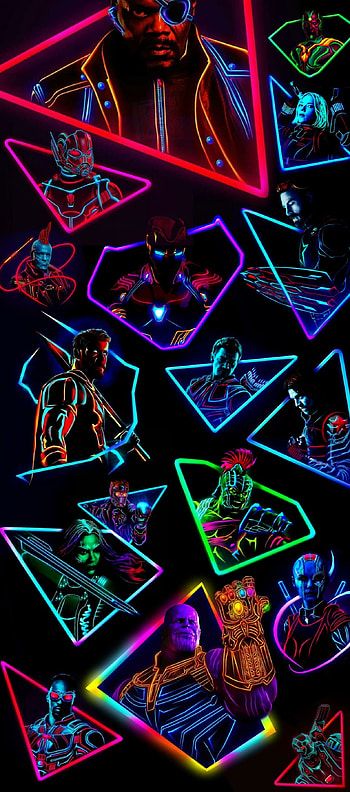 Avengers, Neon HD phone wallpaper