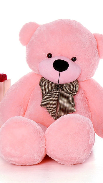 Pink Teddy Bear, Big Teddy Bear HD phone wallpaper