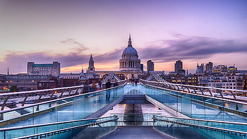 Millennium Bridge, St. Paul's Cathedral, London, Bing gallery, Spectacular view HD wallpaper