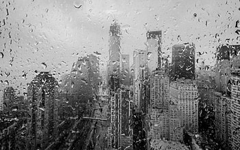 New York, Architectural marvel, Skyscrapers, Rainy weather HD wallpaper