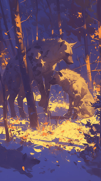 Mystical Hyena Forest - Enchanting , hyena HD phone wallpaper