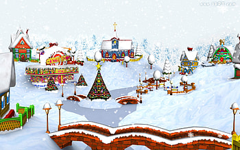 Christmas Cartoon Village Â» WallDevil - Best . HD wallpaper