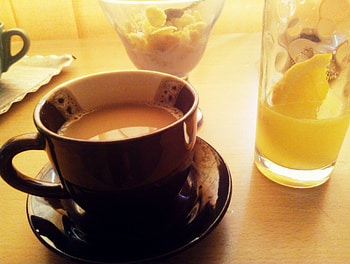 Good Morning, Coffee, Breakfast, GoodMorning, OrangeJuice, cup HD wallpaper