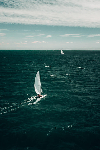 Water, Sea, Horizon, Miscellanea, Miscellaneous, Boat, Sailboat, Sailfish HD phone wallpaper