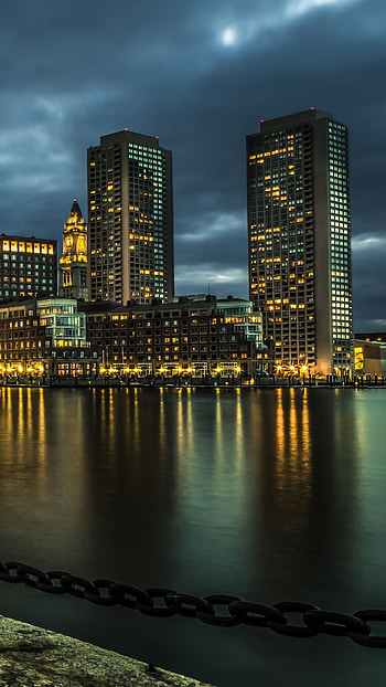 Boston skyline, Man-made structures, Urban development, Massachusetts cityscape HD phone wallpaper