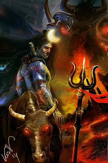 Angry Mahakal, Mahakal Smoking HD phone wallpaper