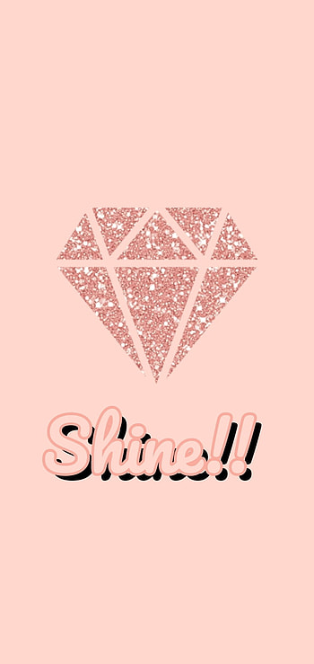 Peach sparkle, diamond, shine HD phone wallpaper