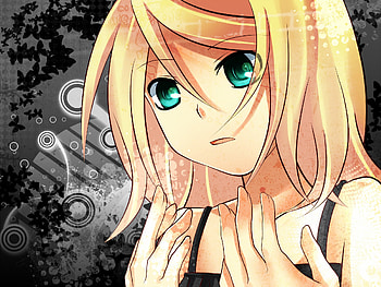 Rin, kagamine, blonde, anime, girl, vocaloid, hair HD wallpaper