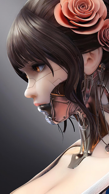 Cyberpunk, jaw, lip HD phone wallpaper