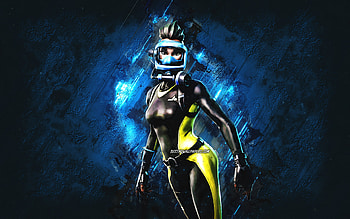 Fortnite Reef Ranger Skin, Fortnite, main characters, blue stone background, Reef Ranger, Fortnite skins, Reef Ranger Skin, Reef Ranger Fortnite, Fortnite characters HD wallpaper
