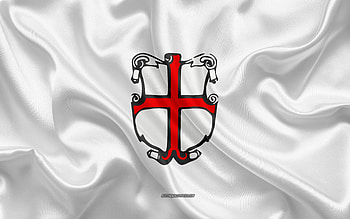 Flag of Ptuj, , silk texture, Ptuj, Slovenian city, Ptuj flag, Slovenia HD wallpaper