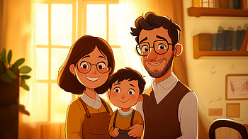 Happy Family Moments - Ultra, Family, Happy Family, illustration, child HD wallpaper