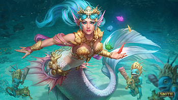 Mermaid, water, art, fantasy HD wallpaper