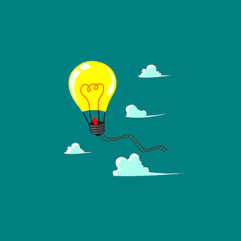 Sky, Vector, Flight, Balloon, Light Bulb HD phone wallpaper